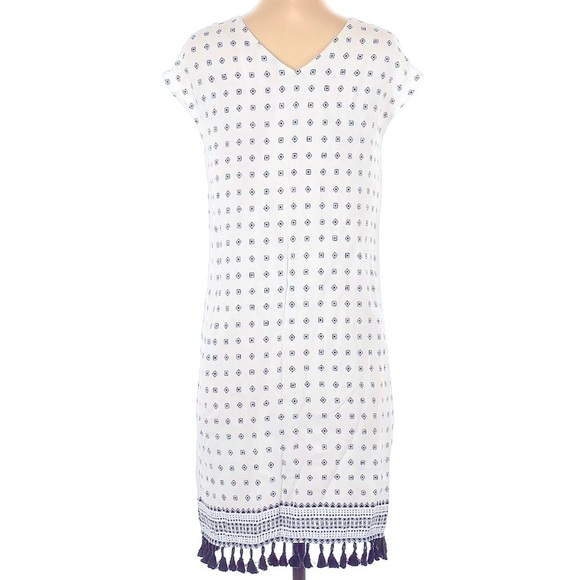 Madewell Scatterblock Tassel Dress Sz. Small - Picture 5 of 12